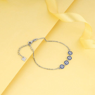 silver protective eye bracelet