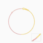 dual tone link chain anklet