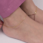 dual tone link chain anklet