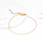 dual tone link chain anklet