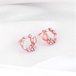 rose gold silver earing