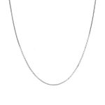 clara anti tarnish 92.5 sterling silver box chain necklace in 16 18 24 inches | gift for women & girls