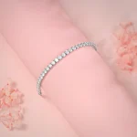 rose gold zircon winding wave ring