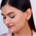 rose gold silver earing